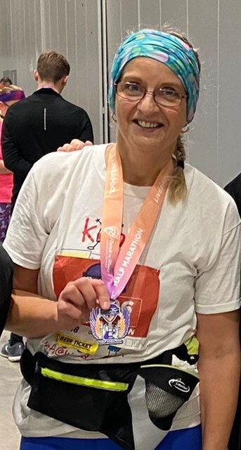 Half marathon with medal